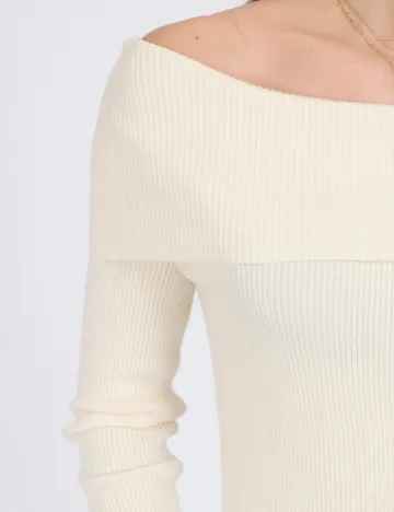 Rochie medie Noisy May, ecru