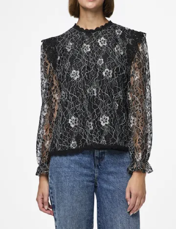 Bluza Pieces, negru