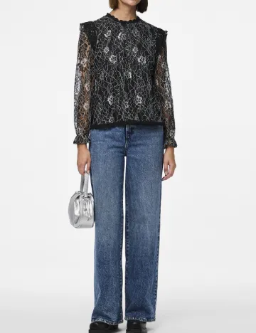 Bluza Pieces, negru