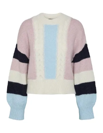 Pulover Pieces, mix culori
