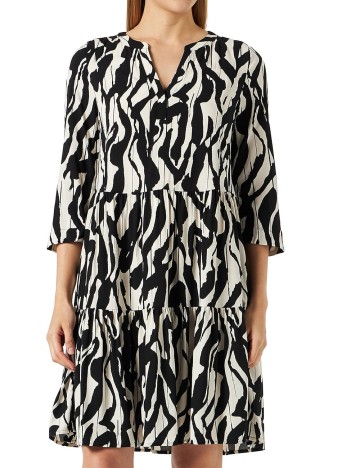 Rochie scurta Comma, alb/negru