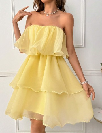 Rochie scurta SHEIN, galben