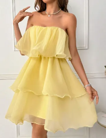 Rochie scurta SHEIN, galben Galben