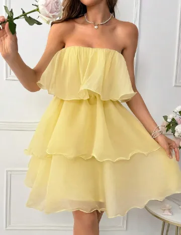 Rochie scurta SHEIN, galben Galben
