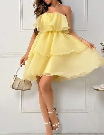 Rochie scurta SHEIN, galben Galben