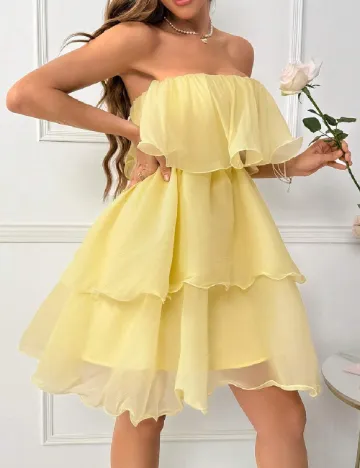 Rochie scurta SHEIN, galben Galben