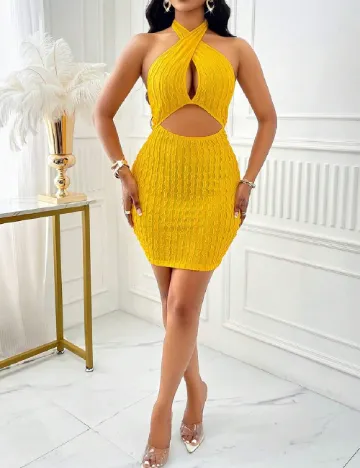 Rochie scurta SHEIN, galben