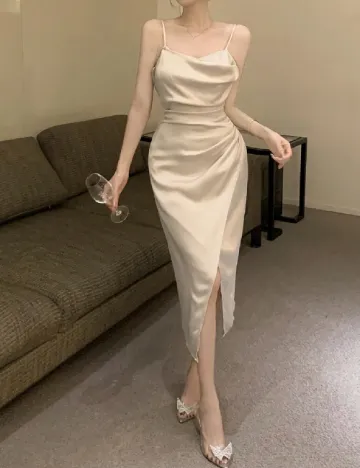 Rochie medie Dazy, crem