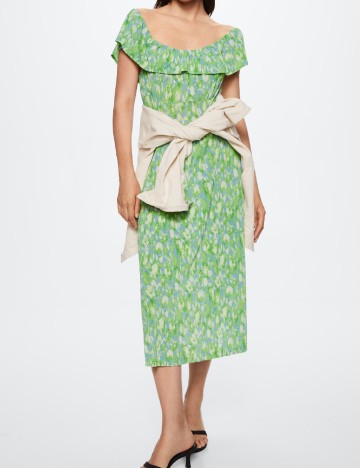 Rochie medie Mango, verde