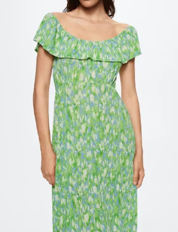 Rochie medie Mango, verde Verde