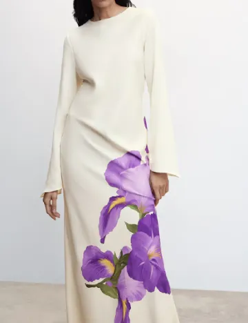 Rochie lunga Mango, ecru