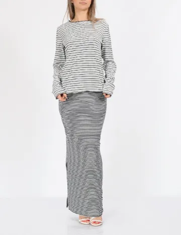 Bluza Dazy, alb/negru