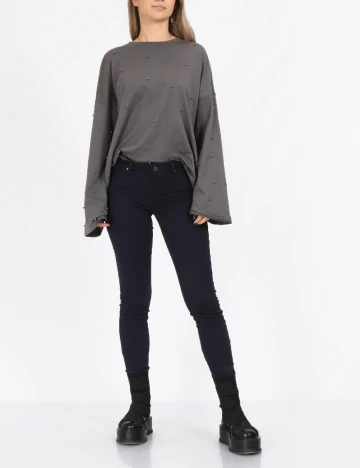 Pantaloni Jacqueline de Yong, bleumarin Albastru