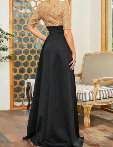 Rochie lunga Miss ord, negru