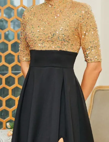 Rochie lunga Miss ord, negru