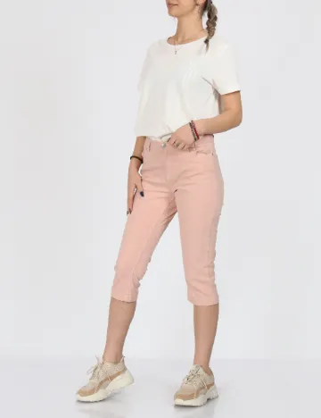 Pantaloni trei sferturi b.young, roz