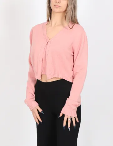Set Cardigan si Top SHEIN, roz