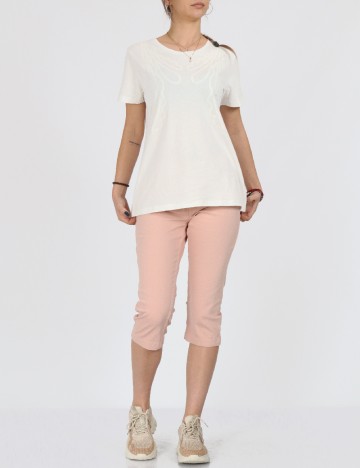 Tricou Cream, alb