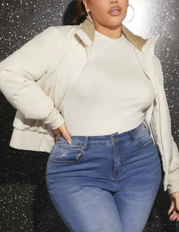 Geaca SHEIN CURVE, crem