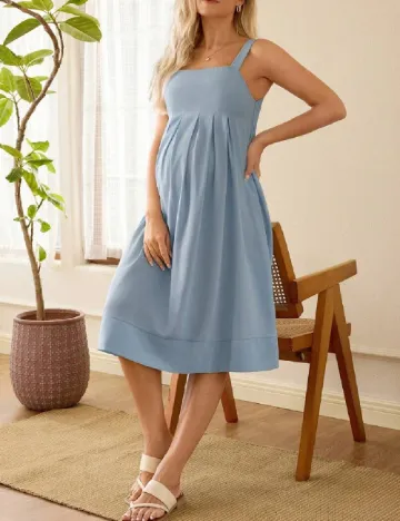 Rochie medie SHEIN Maternity, albastru