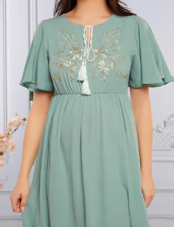 Rochie lunga SHEIN Maternity, verde