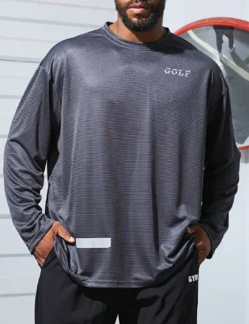 Bluza SHEIN Plus Size Men, gri