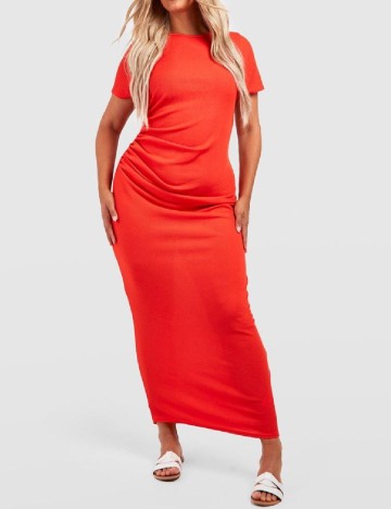 Rochie lunga Boohoo Plus Size, portocaliu