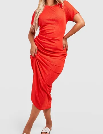Rochie lunga Boohoo Plus Size, portocaliu