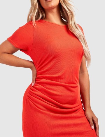 Rochie lunga Boohoo Plus Size, portocaliu