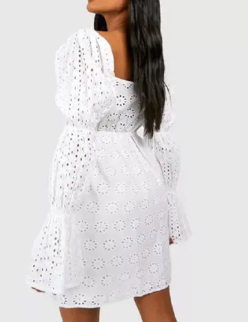 Rochie scurta Boohoo, alb