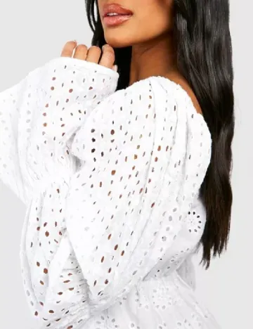 Rochie scurta Boohoo, alb