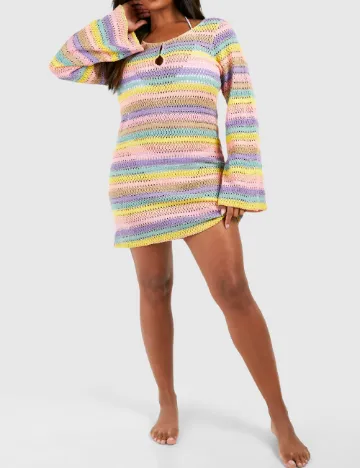 Rochie de plaja Boohoo Plus Size, mix culori