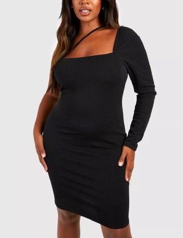 Rochie scurta Boohoo Plus Size, negru