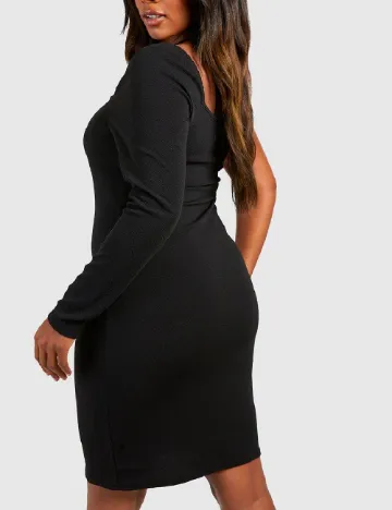 Rochie scurta Boohoo Plus Size, negru