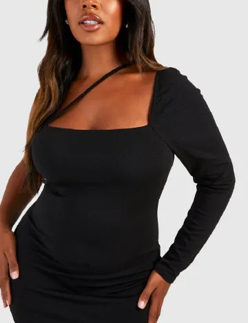 Rochie scurta Boohoo Plus Size, negru