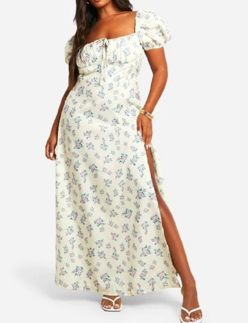 Rochie lunga Boohoo Plus Size, floral print