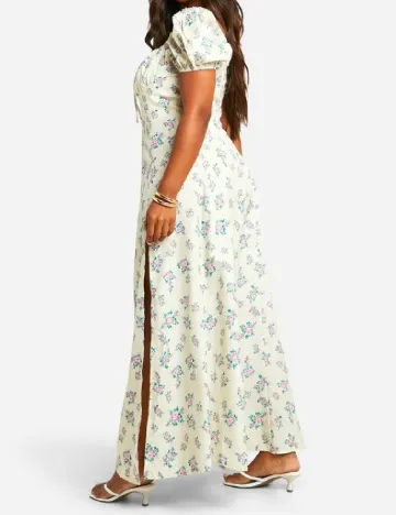Rochie lunga Boohoo Plus Size, floral print