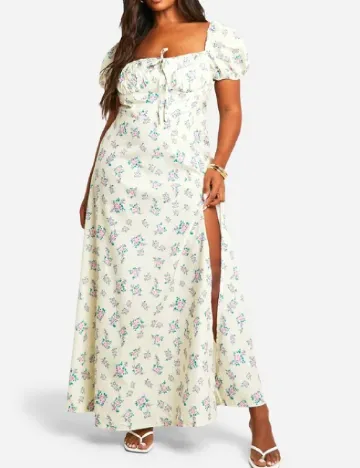 Rochie lunga Boohoo Plus Size, floral print