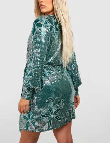 Rochie scurta Boohoo, verde