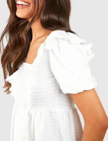 Rochie scurta Boohoo, alb