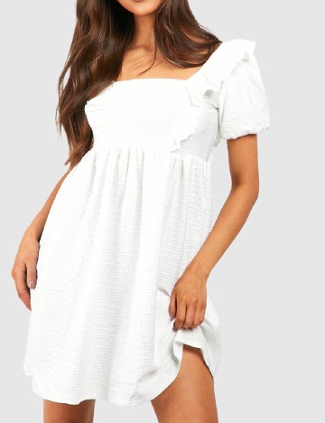 Rochie scurta Boohoo, alb