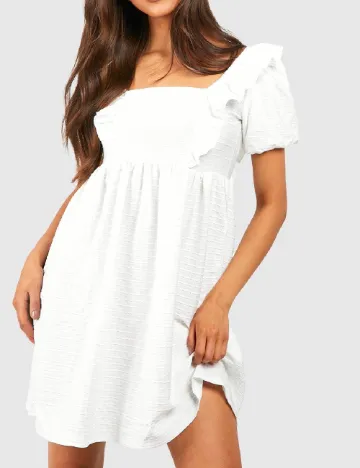 Rochie scurta Boohoo, alb