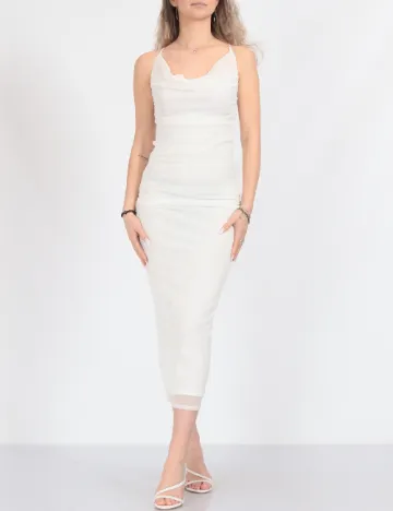 Rochie medie Boohoo, alb