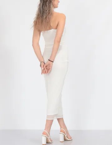 Rochie medie Boohoo, alb
