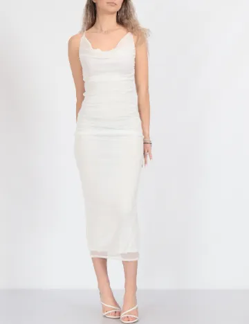 Rochie medie Boohoo, alb