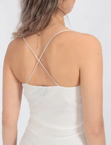 Rochie medie Boohoo, alb