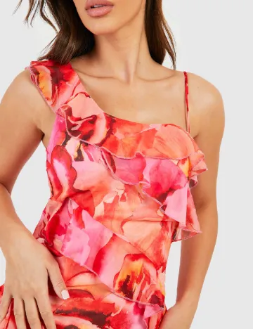 Rochie lunga Boohoo, mix culori