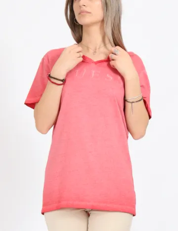 Tricou Oversize Guess, roz