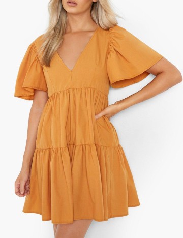 Rochie scurta Boohoo, portocaliu