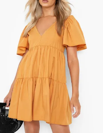 Rochie scurta Boohoo, portocaliu